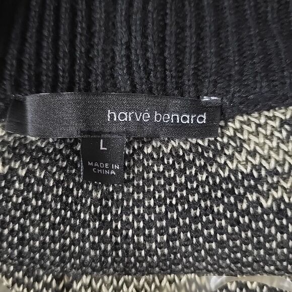 HarveBenard Soft Oversized Sweater Cardigan SzLg Open Wrap Aztec Cozy Boho Chic - Picture 10 of 13